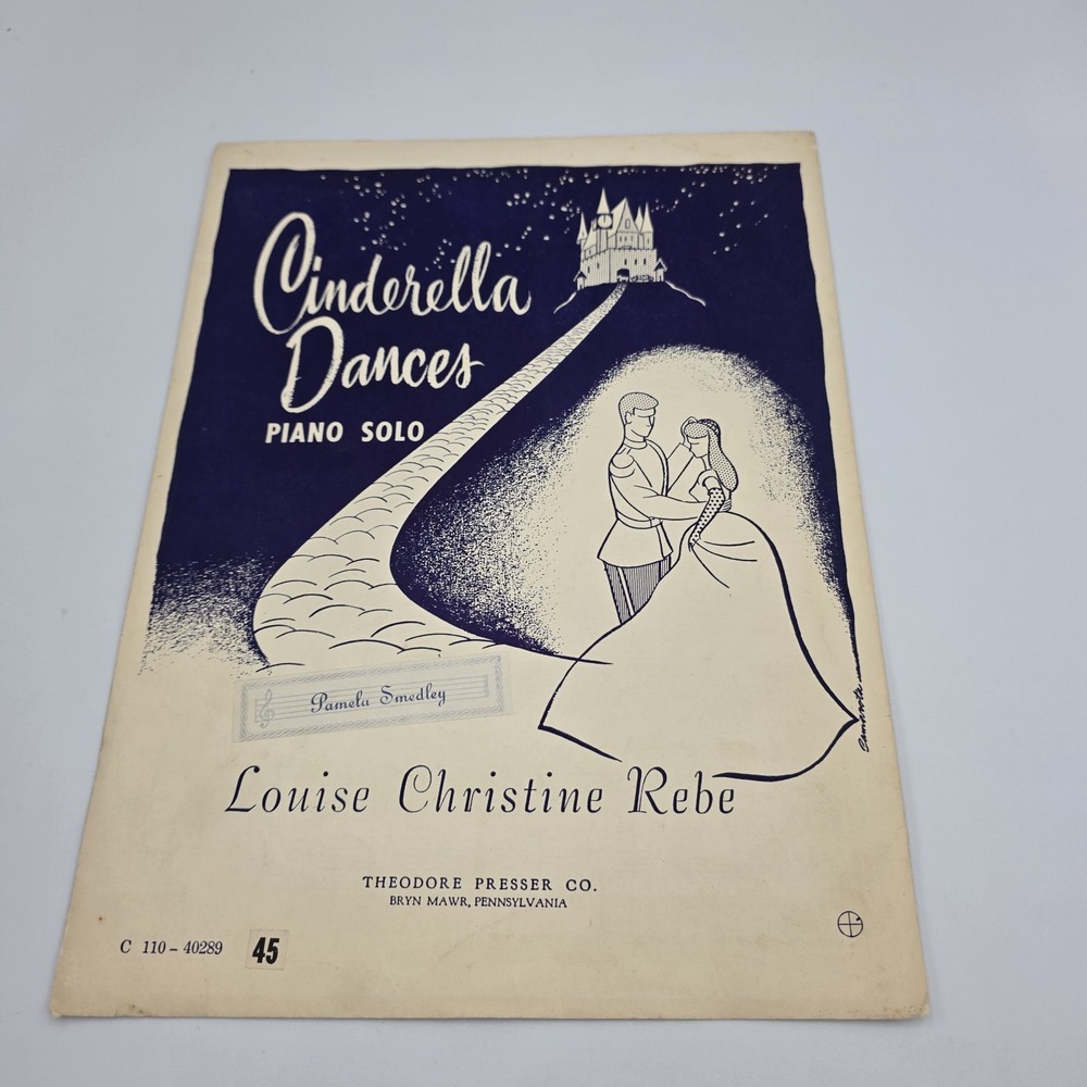 Cinderella Dances Piano Solo By Louise Christine Rebe Sheet Music Vintage‎